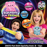 Novelty Brands - Fun Doh Squishy Gummy Fidget Toy NEW Variety - 12/Display: Wholesale Price