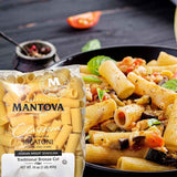 Fine Italian Food - Mantova Bronze Cut Rigatoni Pasta, 1 lb.