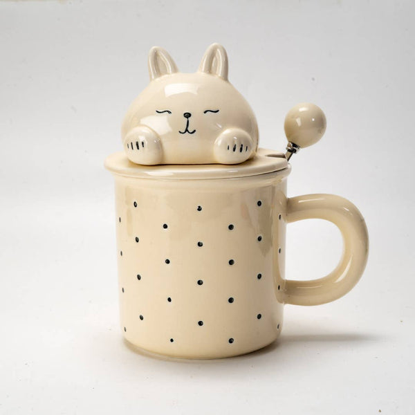 Urban Tokyo - Rabbit 13oz Mug With Lid and Glass Straw (10/30)