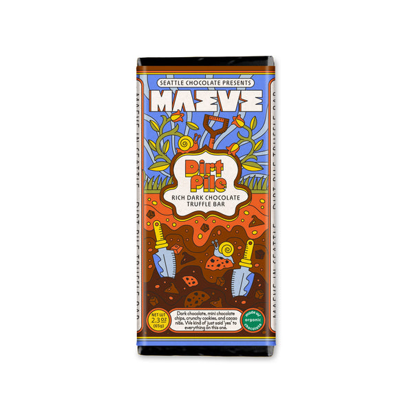 Seattle Chocolate Presents Maeve - NEW! Spring - Dirt Pile Truffle Bar