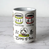 Urban Tokyo - Japanese Tea Types Yunomi Style Tea Cup Reactive Glaze 10 fl