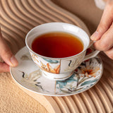 Brew To A Tea - BTaT Floral Tea Cup Set with Saucers - 4 Pieces