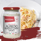 Fine Italian Food - Mantova Alfredo Roasted Garlic Sauce, 12.5 oz.