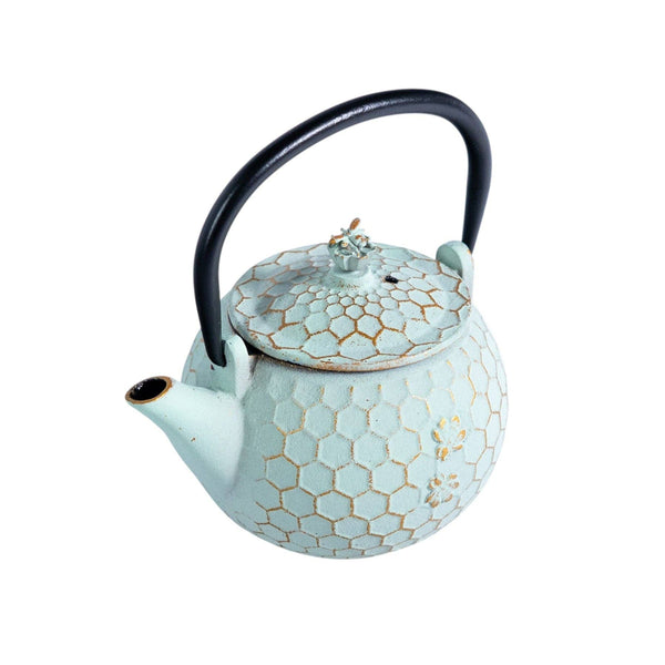 Urban Tokyo - 10oz Cast Iron Tea Pot Honeycomb Mint Green (1/12)