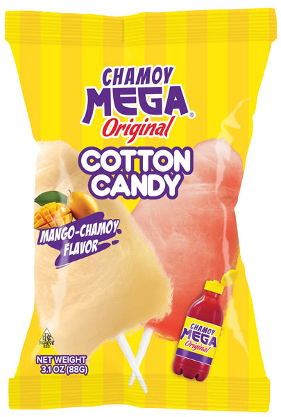 Grandpa Joe's Candy Shop - Chamoy Mega Mango-Chamoy Cotton Candy, 3.1oz bag, 12ct
