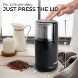 Kaffe - Kaffe Electric Blade Coffee Grinder w/ Removable Cup (4.5oz): Black