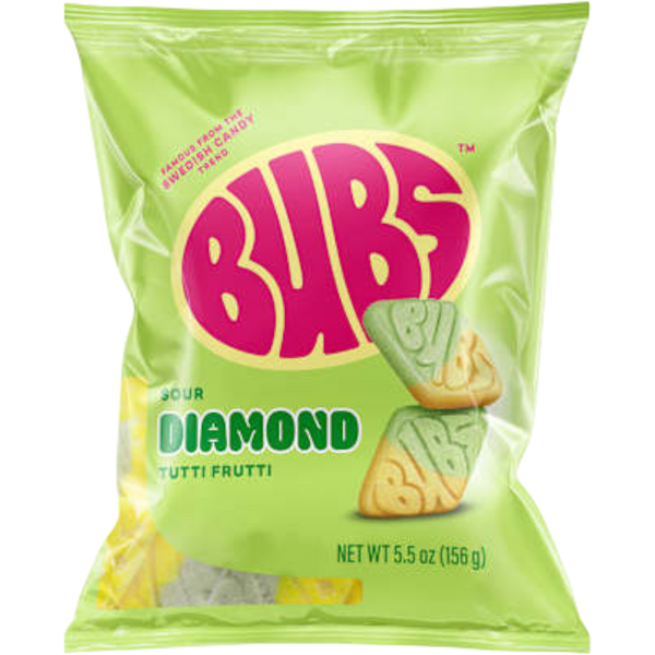 Cow Crack Wholesale - Bubs Sour Diamond Tuitti Fruitti Swedish Candy
