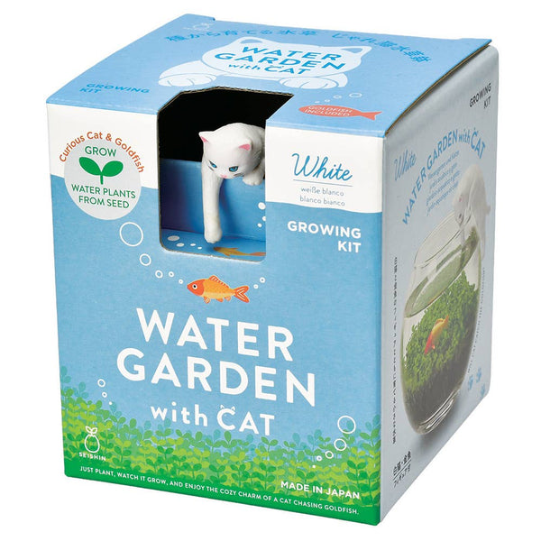 Noted - Water Garden with Cat - White
