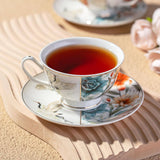 Brew To A Tea - BTaT Floral Tea Cup Set with Saucers - 4 Pieces