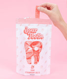 Sour Tooth - Sour Strawberry Belts — 4oz, Imported from Spain