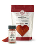 Pure Indian Foods - Kashmiri Chili Pepper Ground (Mild), Certified Organic: 2.3 oz Glass Bottle