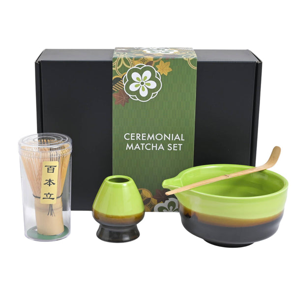 Urban Tokyo - 4 Piece Ceremonial Matcha Bowl Whisk Stand and Scoop Set (1/10)