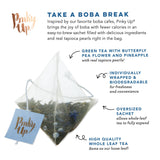 Pinky Up - Boba Tea - Butterfly - Box of 12 Wrapped Pyramid Sachets