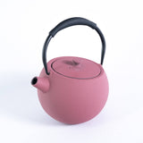 Urban Tokyo - Pink Tilted Round Design 28oz Cast Iron Tea Pot (1/8)