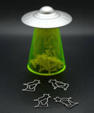 Fred & Friends - Filing Saucer - UFO Paperclip Dispenser with Cow Clips