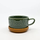 Urban Tokyo - Shiba Inu Design 7oz Coffee Mug With Saucer Lid 3"H (6/36)