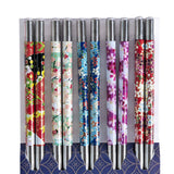 Urban Tokyo - 5 Piece Floral Chopsticks Set Stainless Steel (10/200)