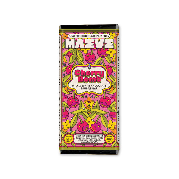 Seattle Chocolate Presents Maeve - NEW! Spring - Cherry Bomb Truffle Bar