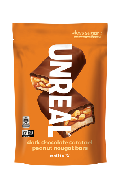UNREAL - Dark Chocolate Caramel Peanut Nougat Bar - 6 Bag Case