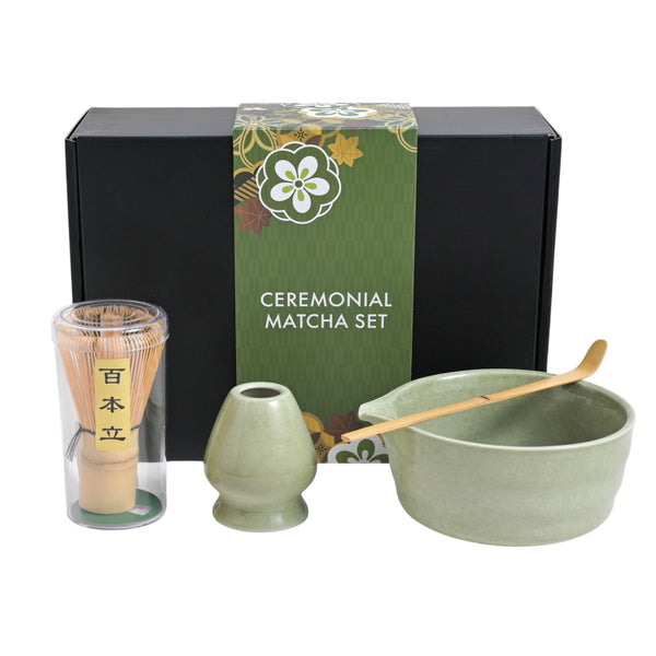 Urban Tokyo - 4 Piece Ceremonial Matcha Bowl Whisk Stand and Scoop Set (1/10)