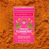 Diaspora Spice Co. - Pragati Turmeric (Powder) - Single-Origin Spice: 48g Everyday Tin