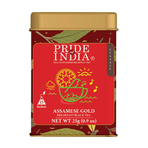 PRIDE INDIA BRANDS - Assamese Gold English Breakfast Tea Bags: 15 Count Box