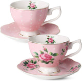 Brew To A Tea - BTaT Floral Tea Set - Teapot & Cups for Elegant Tea Time
