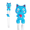Urban Tokyo - Blue Cat Training Chopsticks Plastic With Adjustable Silicon
