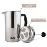 Kaffe - Kaffe French Press Coffee Maker. Double-Wall Stainless Steel