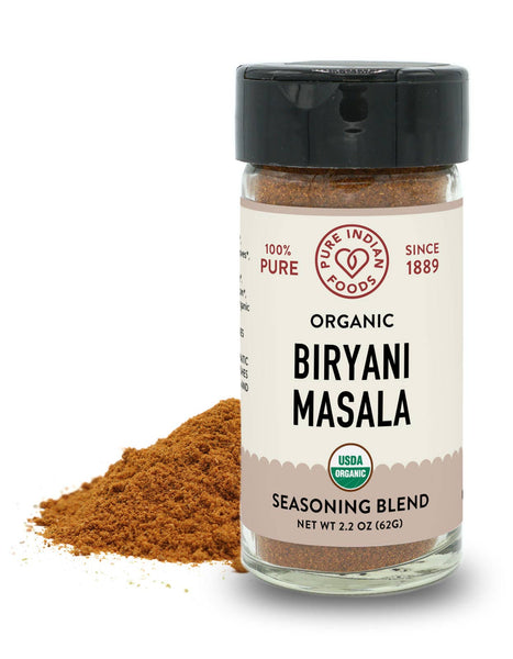 Pure Indian Foods - Biryani Masala Seasoning, Certified Organic - 2.2 oz