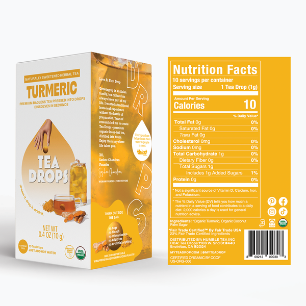 Tea Drops - Turmeric 10ct Tea Box