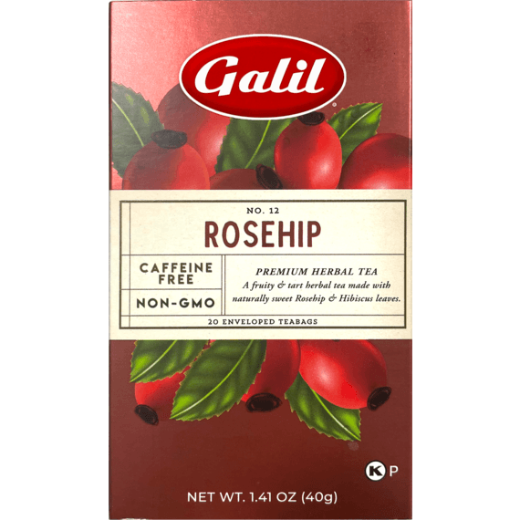 Galil Brands - Rosehip Herbal Tea | 20' Tea Bags | 1.41 oz | Galil