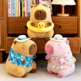 Showcase - Capybara 9" Kawaii Hawaiian Vacation Shirt & Hat Plush Toy