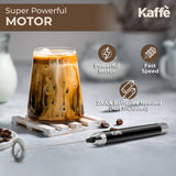 Kaffe - Kaffe Handheld Milk Frother with Stand: Black