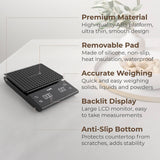 Kaffe - Kaffe Digital Food Scale Stainless Steel with Tare Feature