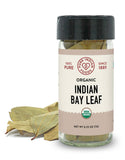 Pure Indian Foods - Indian Bay Leaf (Cassia/Tejapatta), Certified Organic: 0.25 oz Glass Bottle