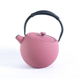 Urban Tokyo - Pink Tilted Round Design 28oz Cast Iron Tea Pot (1/8)