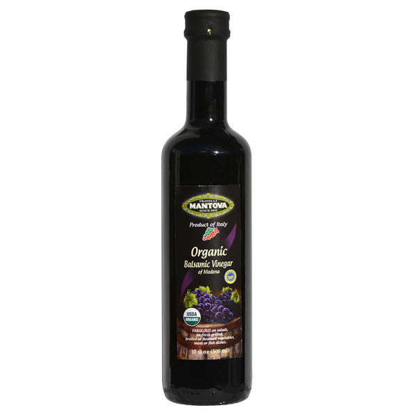 Fine Italian Food - Mantova Organic Balsamic Vinegar of Modena PGI, 17 fl. oz.