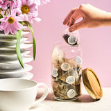 Lake & Oak Tea Co. - Glass Display Canister with Acacia Wood Lid: Medium