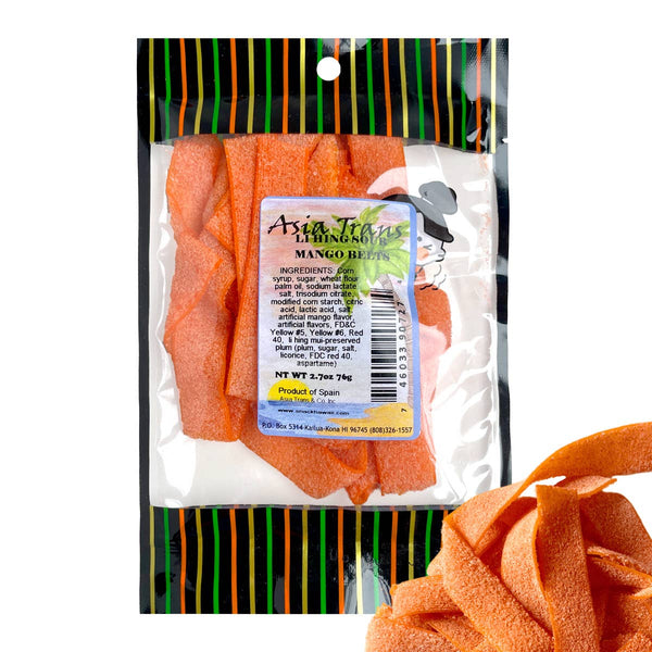 Snack Hawaii - Li Hing Mui Sour Mango Belts: 2.7 oz