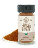 Pure Indian Foods - Cayenne Red Chili Pepper Ground, Certified Organic: 2.1 oz Glass Bottle