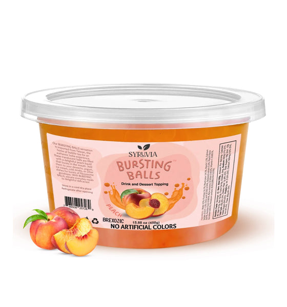 Syruvia - 1 LB Peach Flavored Popping Boba