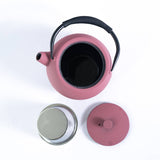 Urban Tokyo - Pink Tilted Round Design 28oz Cast Iron Tea Pot (1/8)