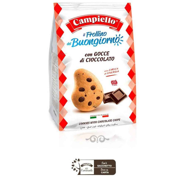 Fine Italian Food - Campiello Shortbread Cookies with Chocolate Chips, 12 oz.