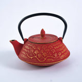 Urban Tokyo - Red Ginko Design 28oz Cast Iron Tea Pot (1/8)