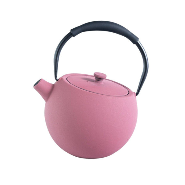 Urban Tokyo - Pink Tilted Round Design 28oz Cast Iron Tea Pot (1/8)
