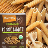 Fine Italian Food - Mantova Organic Whole Wheat Penne Rigate Pasta, 1 lb.