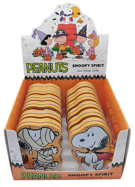 Grandpa Joe's Candy Shop - Peanuts Snoopy Spirit Candy Tin, 12ct Display