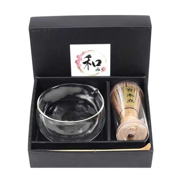 Urban Tokyo - Matcha Set 16oz Glass Matcha Latte Bowl with Whisk and Scoop (1/16)