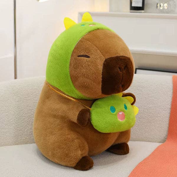 Showcase - Capybara 9" Kawaii Matching Dinosaur Hat & Purse Plush Toy (1pc)